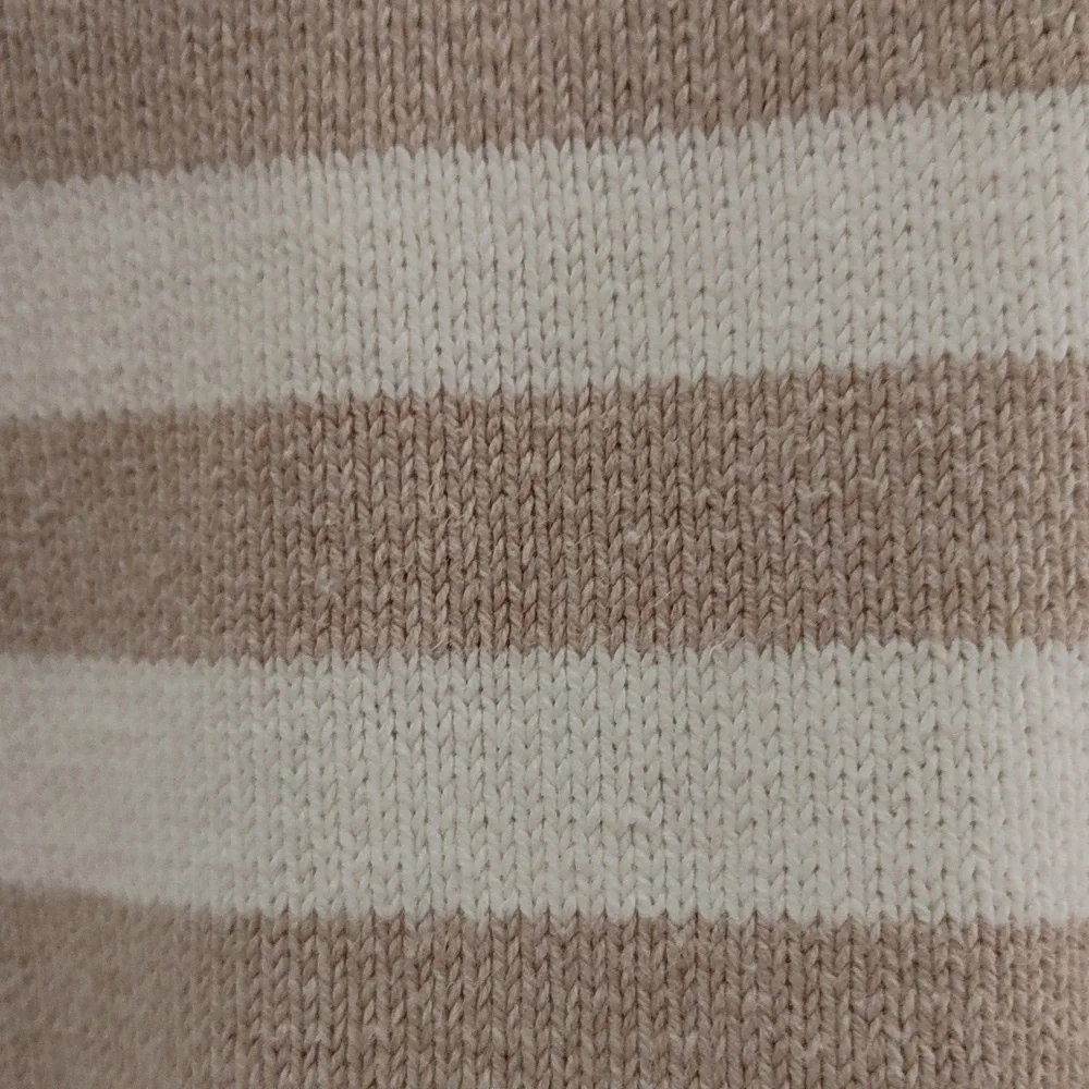 Men's Eddie Bauer Cotton Tan & White Crew Neck Knit Sweater Size S - Picture 4 of 6